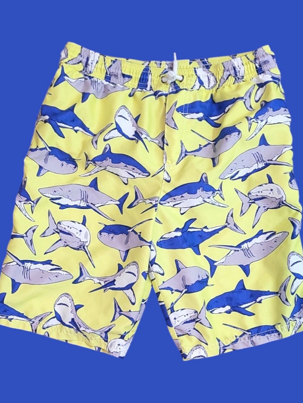 Carter's Boy's Bright Yellow Shark Print Swim Trunks